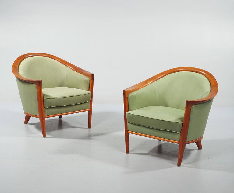 FÅTÖLJER, ett par, Bröderna Andersson, Ekenässjön, 1900-talets andra hälft.