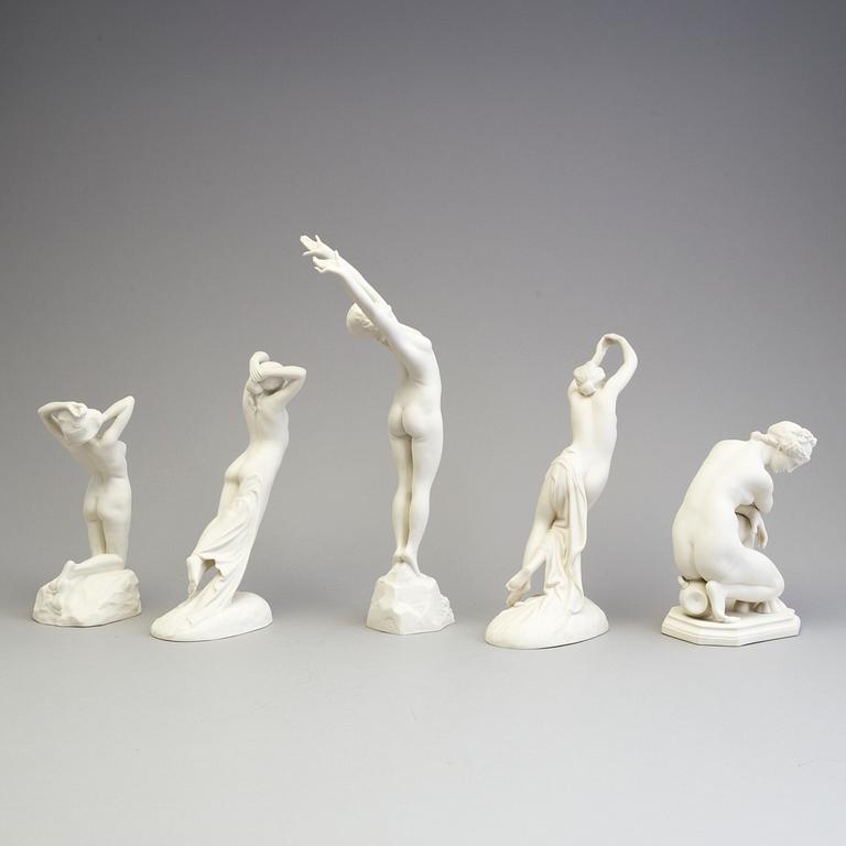 FIVE PARIAN FIGURES, Gustavsberg 1915- 1922.