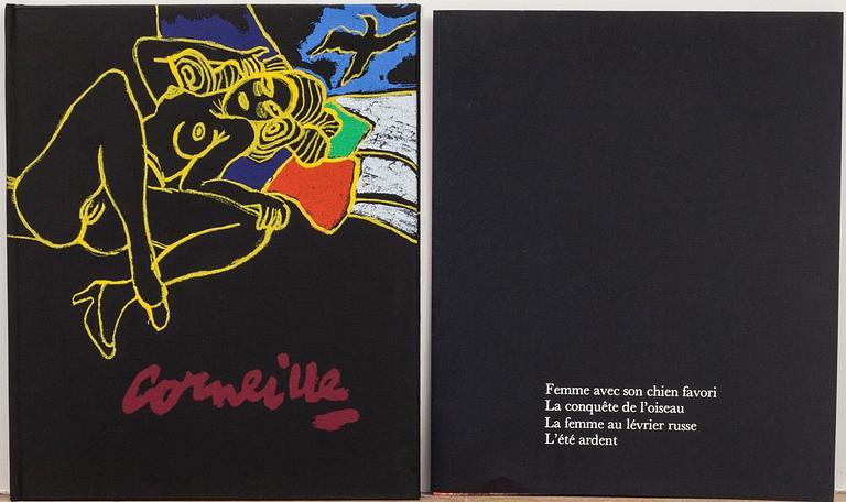 BEVERLOO CORNEILLE, mapp med bok samt fyra färglitografier, signerade -78 och numrerade 154/200.