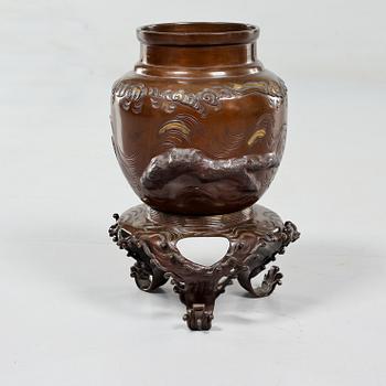 RÖKELSEKAR, patinerad metall, orientaliskt, 1900-tal.