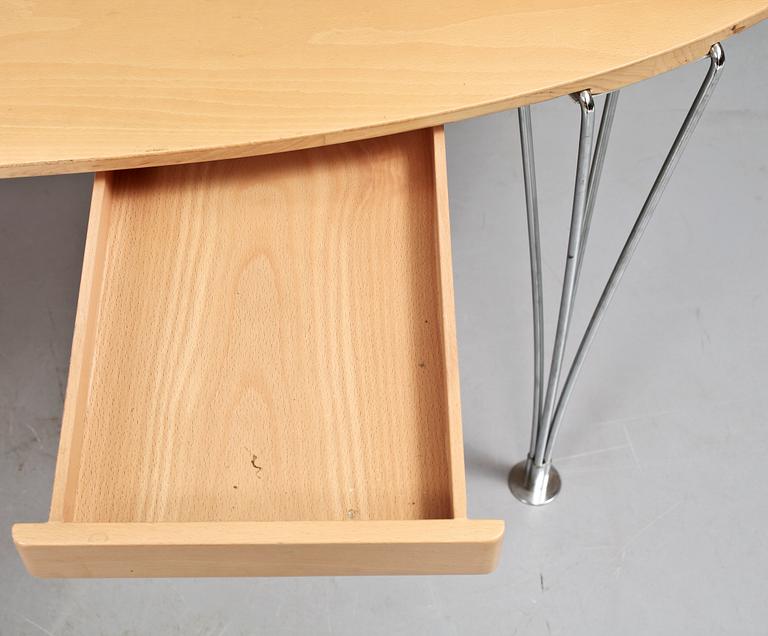 SKRIVBORD, "Superelips", Design Bruno Mathsson och Piet Hein, 1900-talets fjärde kvartal.