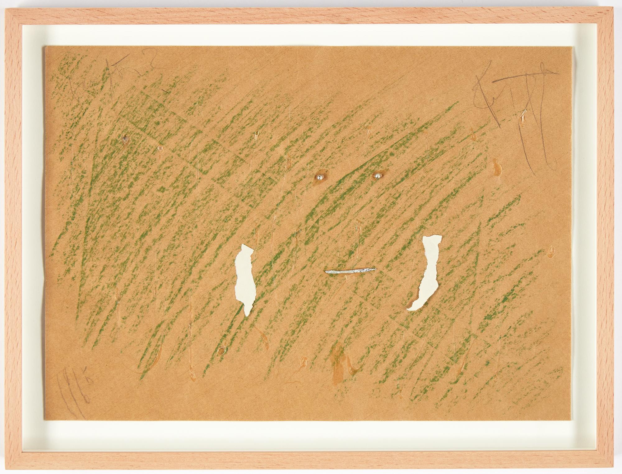 Eddie Figge, mixed media and collage on paper, signed and dated 1965.
