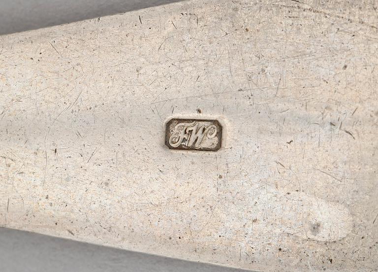 PARTI SILVER, 6 delar, bl a Magnus Lönberg, Borås, 1816. 247 gram.