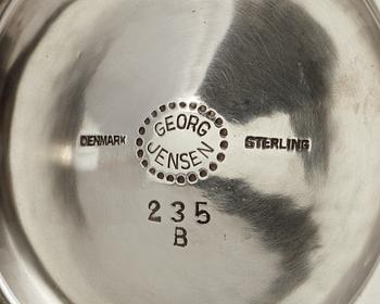 GEORG JENSEN, gräddsnipa och skål, Köpenhamn 1945-77, sterling.