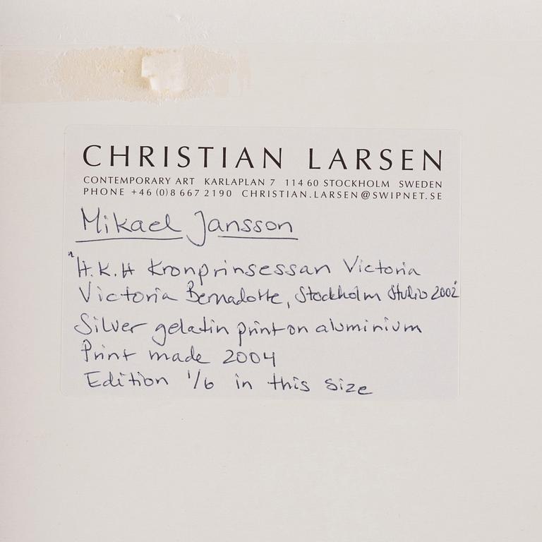 Mikael Jansson, "H.K.H Kronprinsessan Victoria, #2 Stockholm Studio, 2002".
