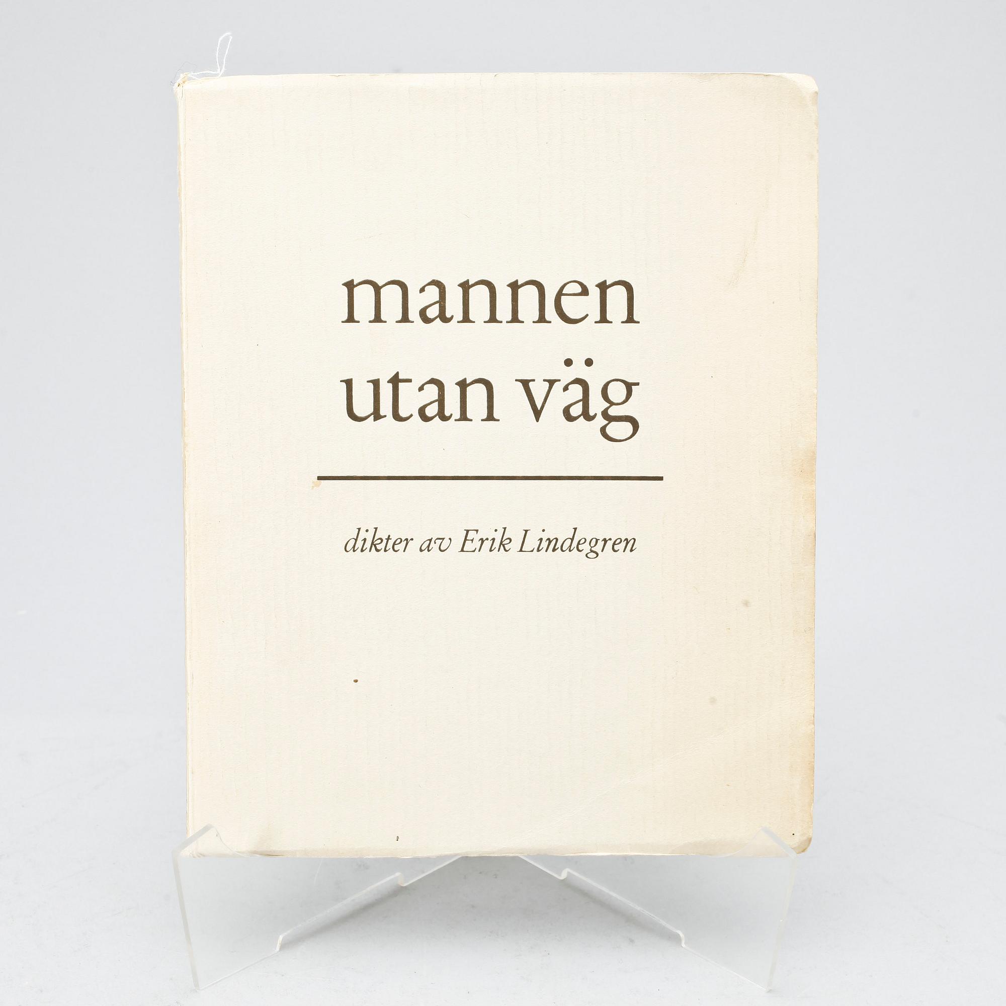 BOK. "Mannen utan väg" Erik Lindegren 1942.