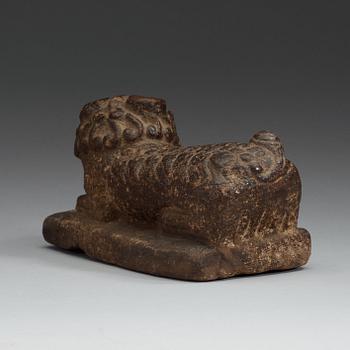 A Chinese stone lion.