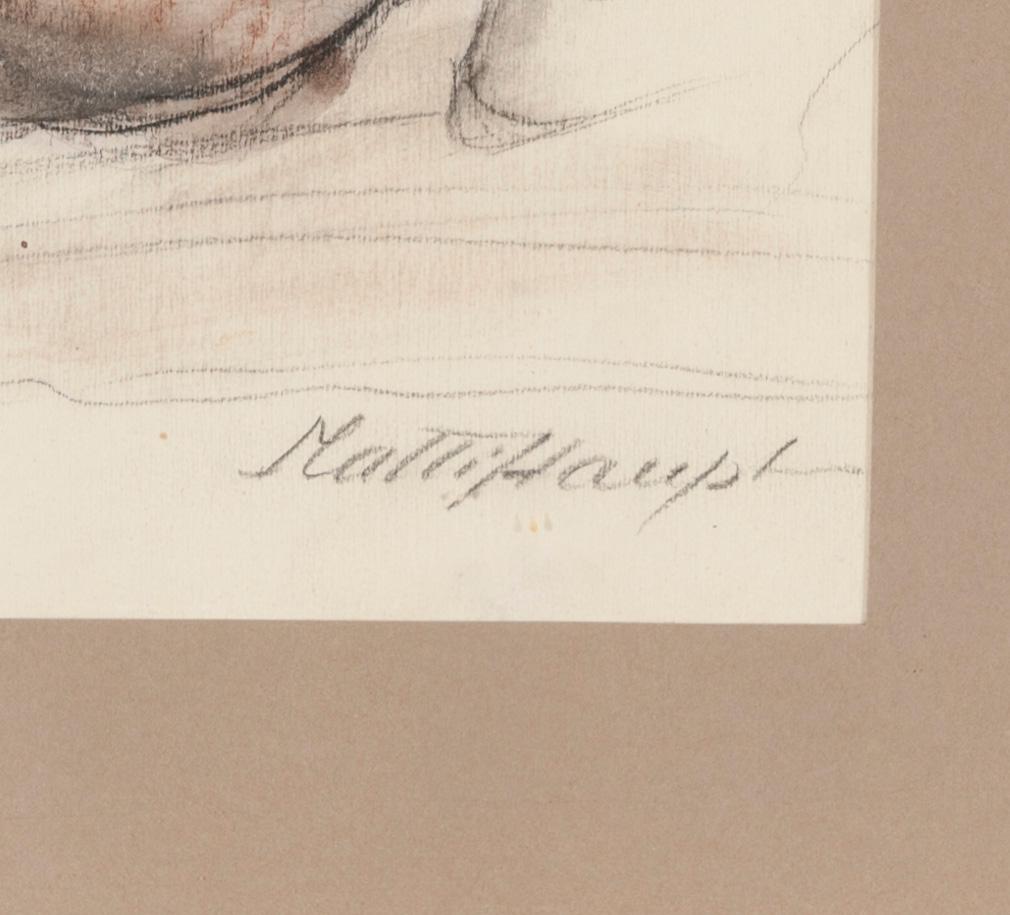 MATTI HAUPT, blandteknik på papper, signerad.