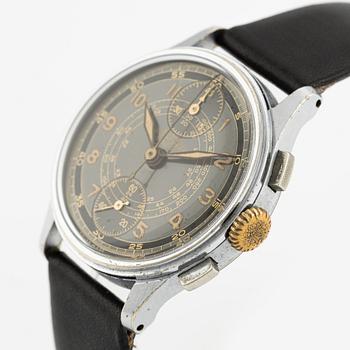 Kronometer Stockholm, wristwatch, chronograph, 34 mm.