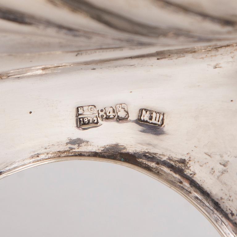 A RUSSIAN SILVER BREAD BASKET, Moscow 1871, makers mark М.Ш.