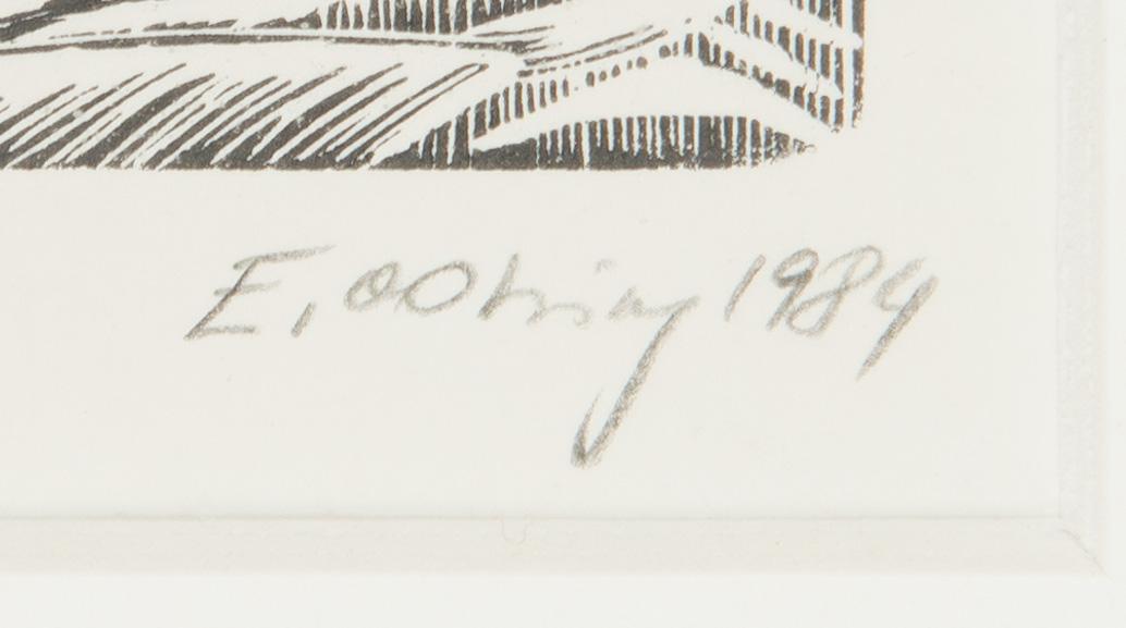 Enno Ootsing, a set of two woodcuts and one linout, signed and dated 1984, 1985 and 1993.