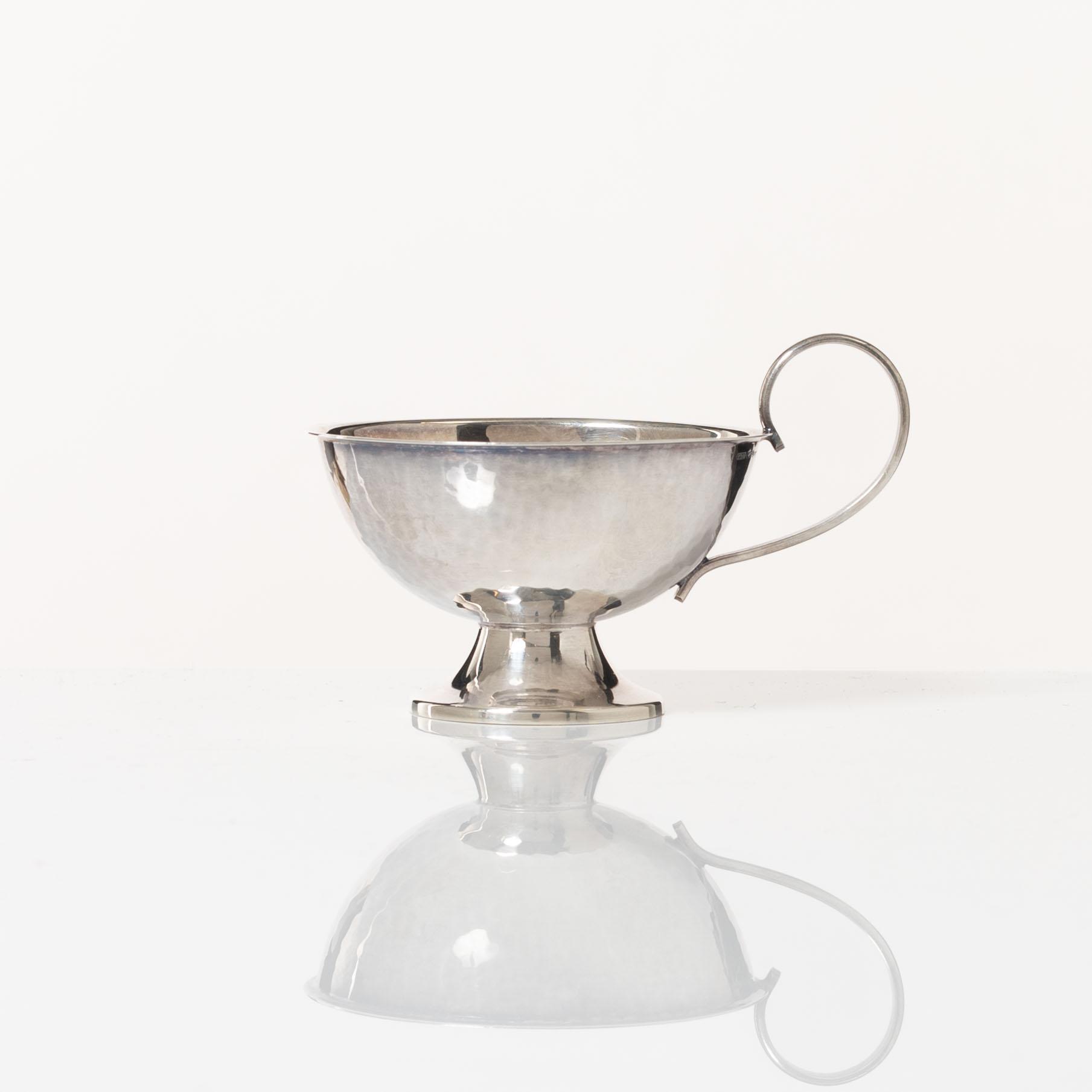 Punschkoppar, 8 st, silver, bl.a. K&EC, Göteborg 1965.