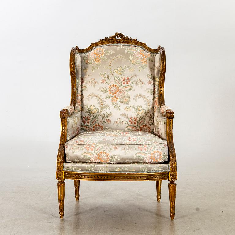 BERGÈRE / FÅTÖLJ, Louis XVI-stil, 1800-talets slut.