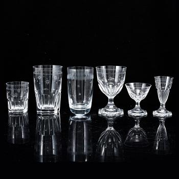 A part glass service, Sweden, 20th Century. (34 pieces).