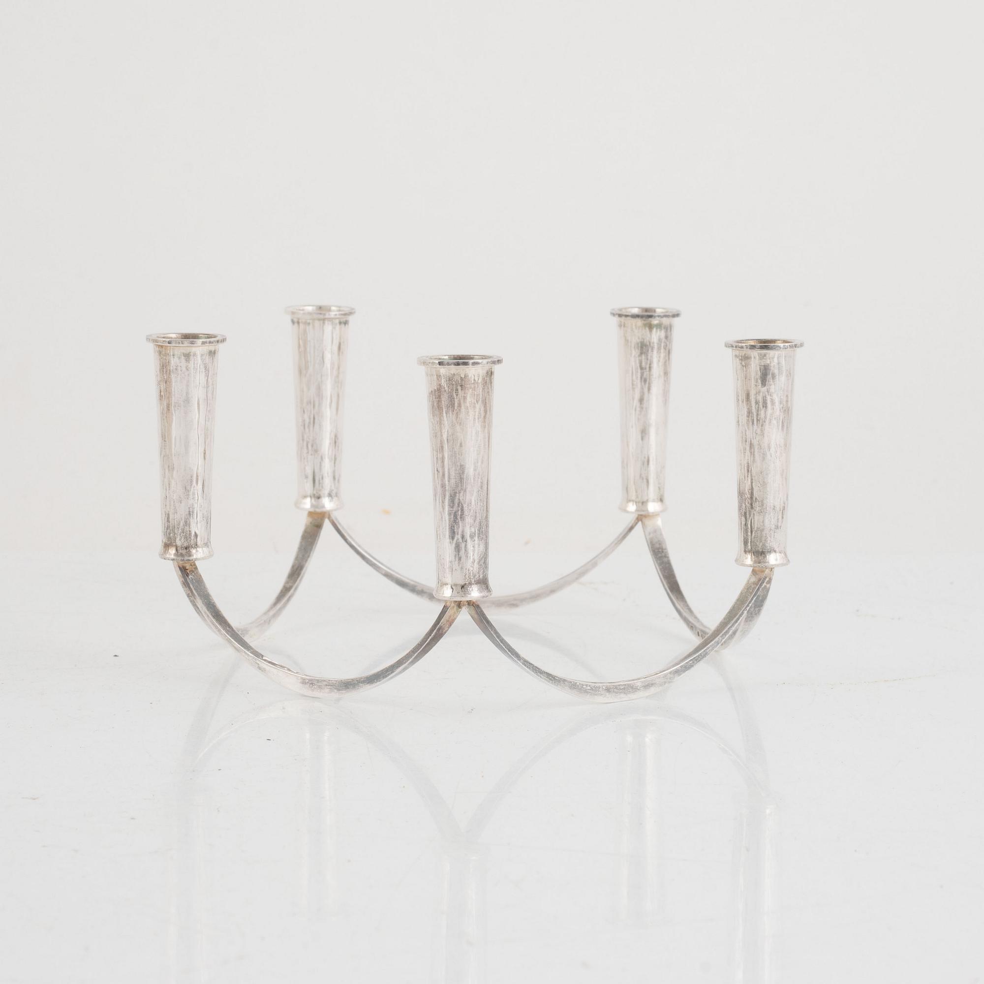 Martin Öhman, a Swedish silver candelabrum, Halmstad 1988.