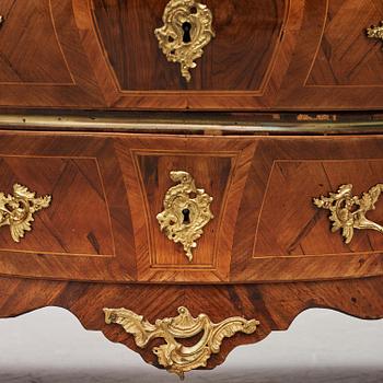 A Swedish Rococo commode by G Foltiern.