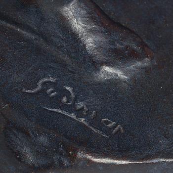 GUDMAR OLOVSON, patinerad gips, sign.