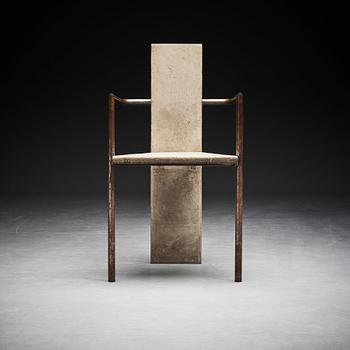 Jonas Bohlin, a "Concrete" armchair, Källemo, Värnamo, Sweden 1981.