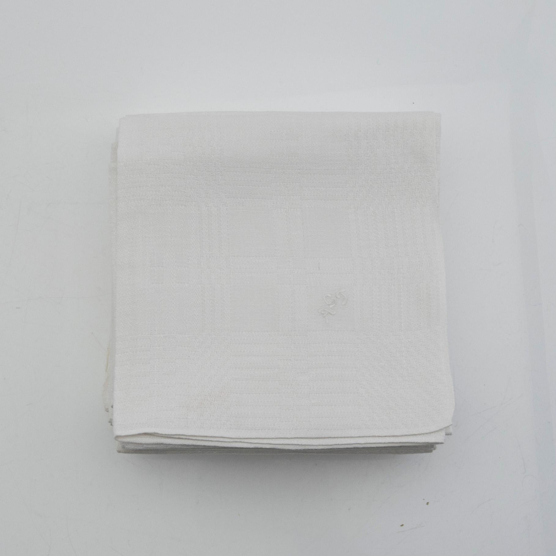 Napkins a total of 73 pcs damask various patterns first half of the 20th century.