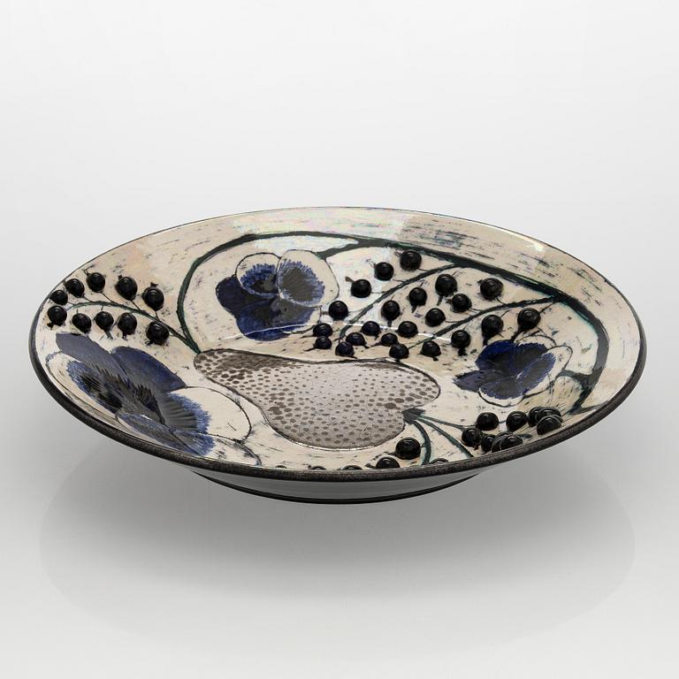 Birger Kaipiainen, dekorationsfat, stengods signerad Kaipiainen.