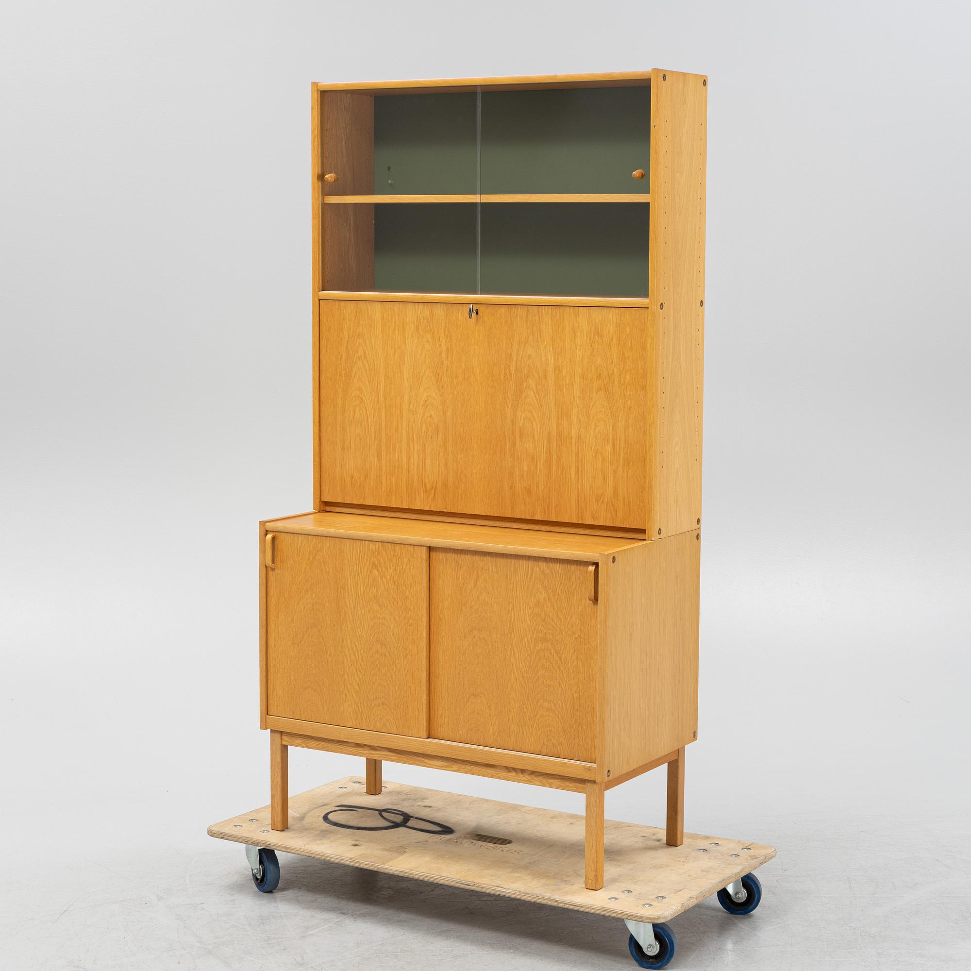 Bertil Fridhagen, a bookcase with barcabinet, Bodafors, Sweden, 1960's.