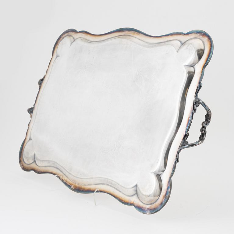 Bricka, nysilver, Christofle, tidigt 1900-tal.