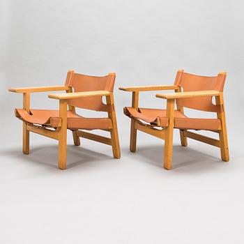 Børge Mogensen, A pair of 'Spanish chairs' for Fredericia Stolefabrik, Denmark.