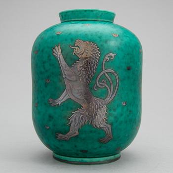 WILHELM KÅGE, Gustavsberg, stengods, "Argenta", 1940-/50-tal.