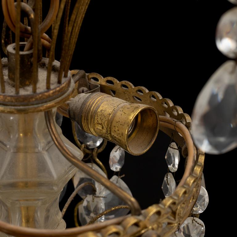 A Gustavian style chandelier, first half of the 20th Century.
