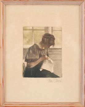 Peter Ilsted · PETER ILSTED, mezzotintetsning, signerad.