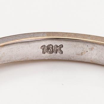 Ring, 18K vitguld, diamant ca 0.15 ct enligt gravyr.