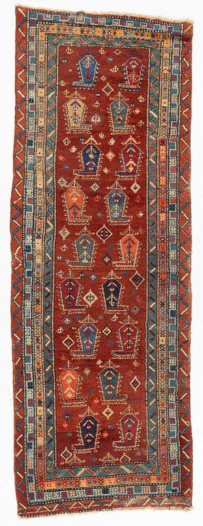 A Runner, semi-antique/antique, Meshkin/Azerbaijan, c. 279 x 102 cm.