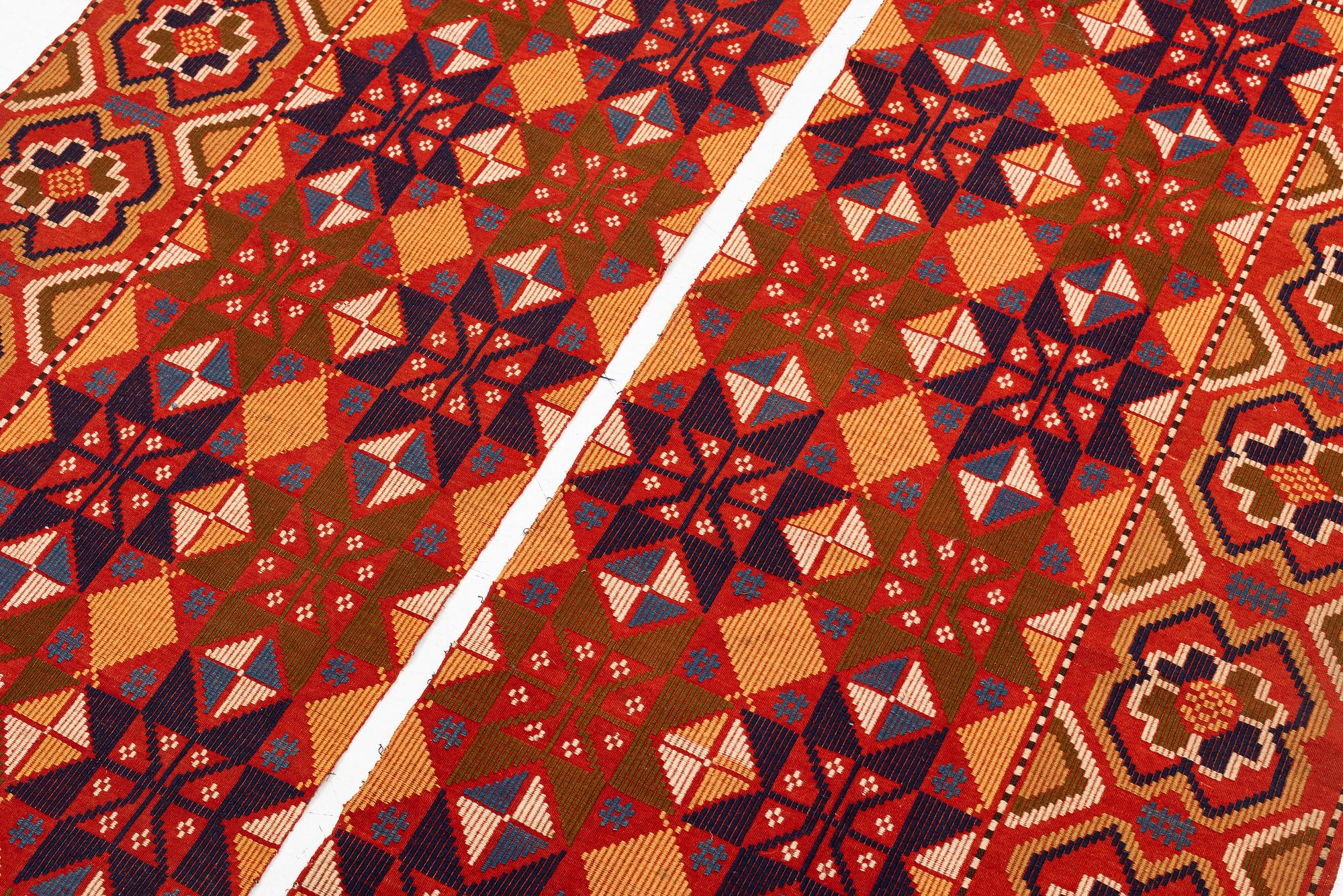 Textile, plain weave, 2 lengths, first half of the 20th century. 195 x 60 each.