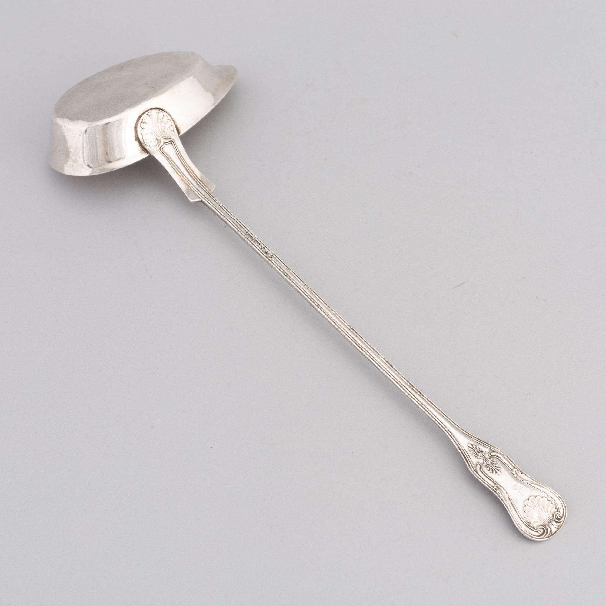 A Swedish Silver Laddle, mark of JA Selling, Härnösand 1869.