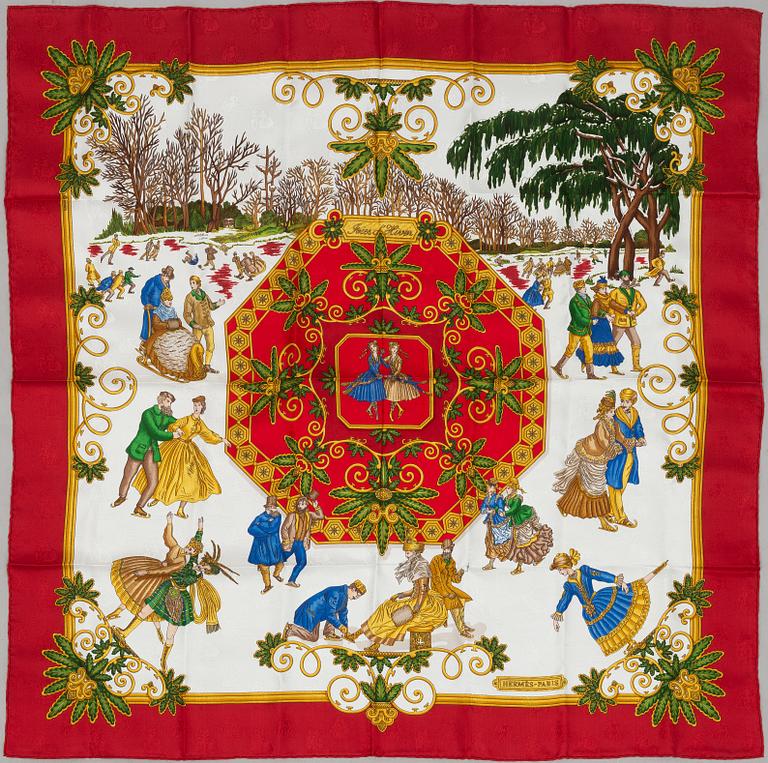 Hermès, scarf, "Joies d'Hiver".