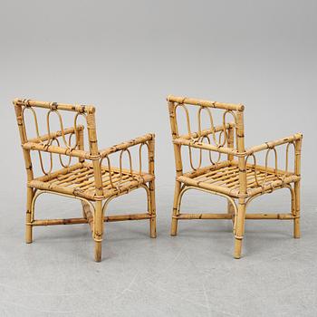 A pair of armchairs, mid 20th century.