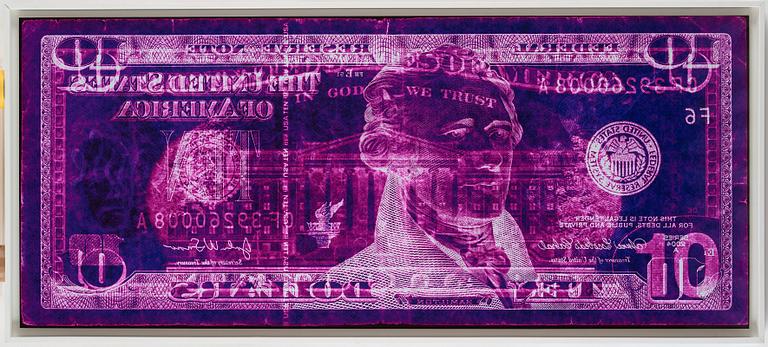 David LaChapelle, "Negative Currency: Ten Dollar Bill Used As Negative", 1990 - 2008.