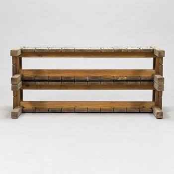 Blombänk, ett par, furu.