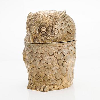 Mauro Manetti, a 1960s owl ice-bucket, Fonderia d'Arte, Italy.