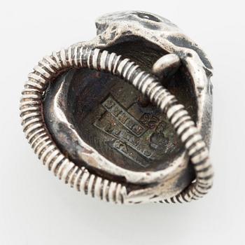 PA Lundahl-Terrs, figurines/pendants, eleven pieces, silver, in the form of animals.