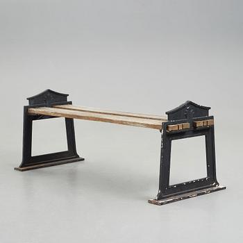 SWEDISH GRACE, a cast iron bench, 1920's-30's.