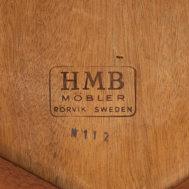 Coffee table, HMB Möbler, Rörvik, circa mid-20th century.