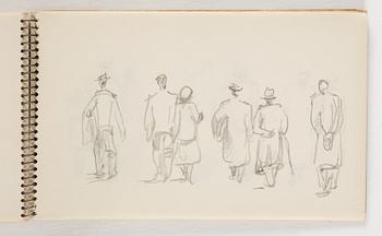 Lotte Laserstein, 10 små skissblock med teckningar.