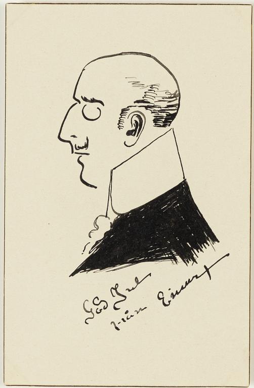 Einar Jolin, Man in Profile (Christmas Greeting).