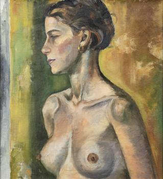 Sylvia Stave, Portrait of a young lady, academic study.