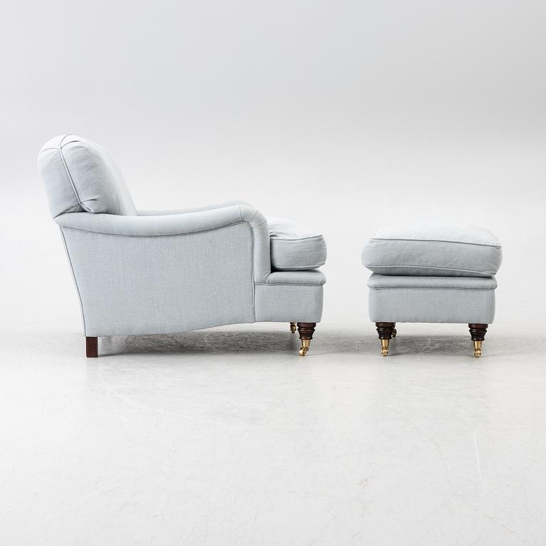 Fåtölj med fotpall, Howard-modell, Jio Möbler, 2010/2020-tal.