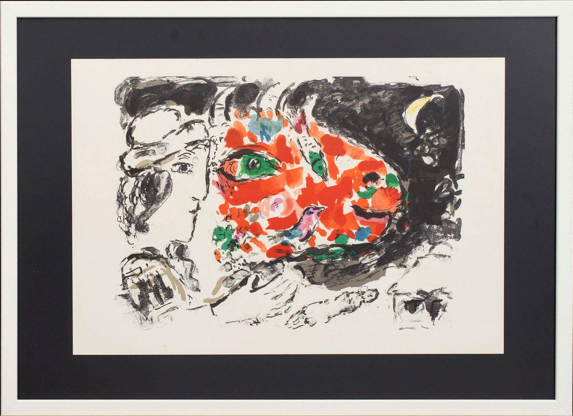 MARC CHAGALL, färglitografi, ur Derrière le Miroir nr 198 1972.