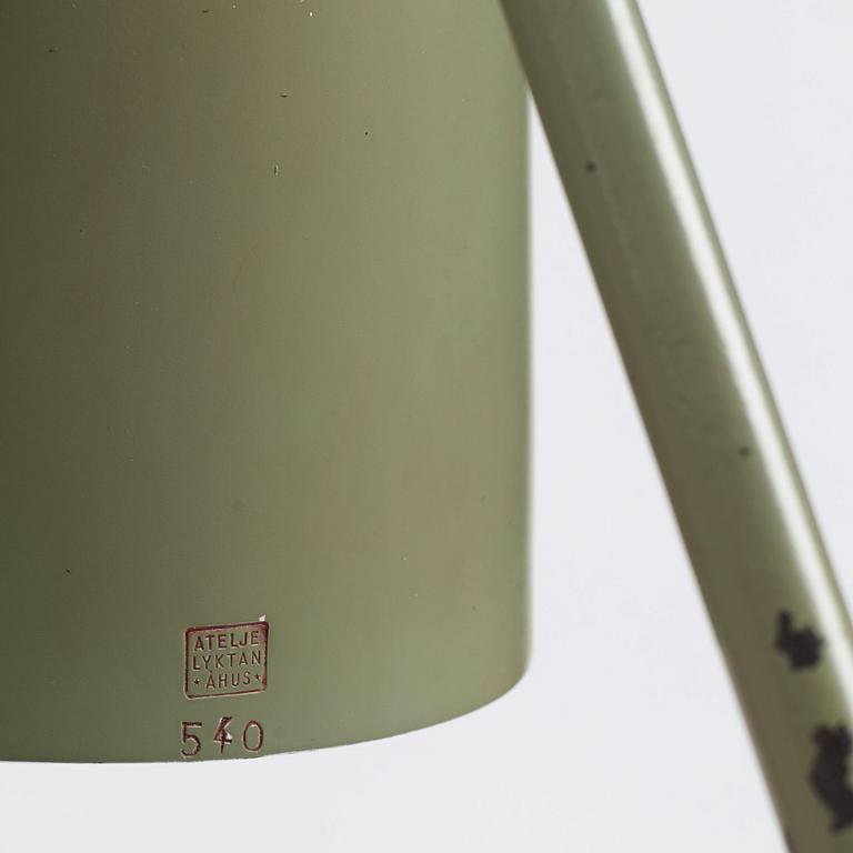 Hans Bergström, golvlampa, modell "540", ateljé Lyktan, Åhus 1940-50-tal.