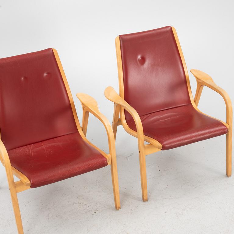 Yngve Ekström, a pair of 'Laminett' armchairs, Swedese.