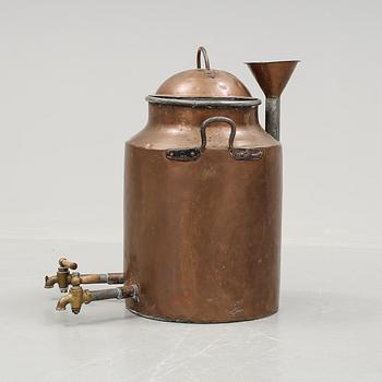 SAMOVAR, koppar. 1800-talets andra hälft.